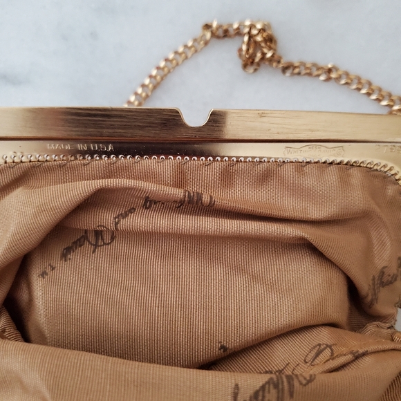 Whiting & Davis Gold Metal Mesh Handbag - Picture 5 of 12